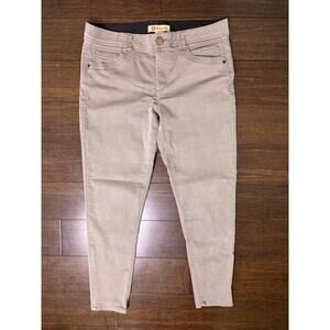 Democracy Women’s Beige Stretch Pants Size 12 Cotton Spandex Casual